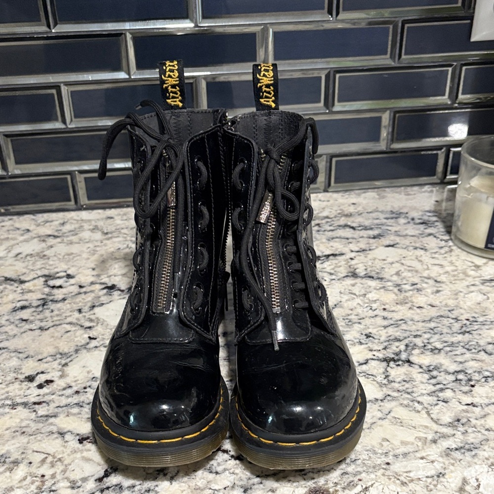 Dr. Martens Shiny Black Combat Boots